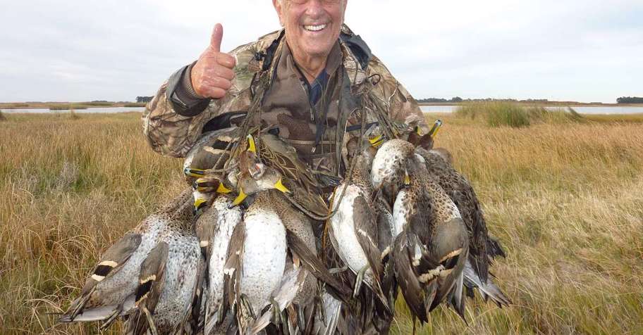 Duck Shooting over decoys